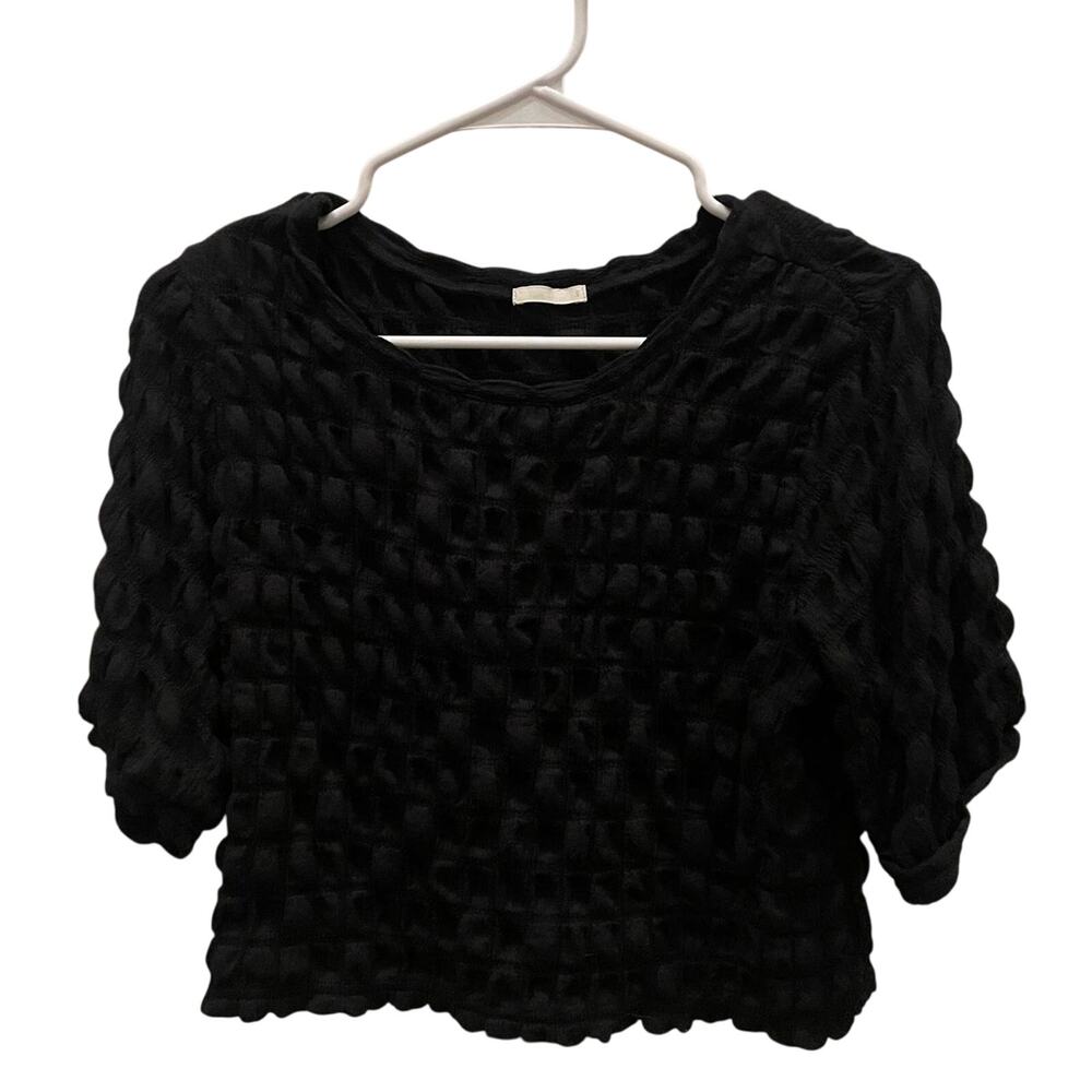 Vintage japanese black puffy ruffle